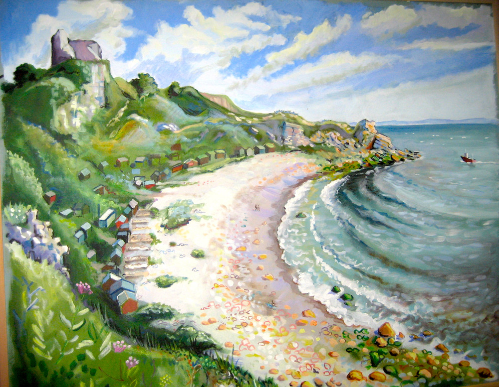 Church ope Cove - Hugh Dunford Wood Landscape Paintings