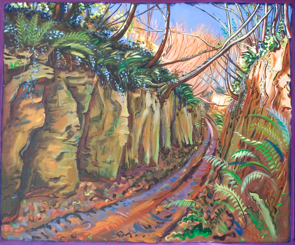 Hell Lane CHideock Dorset - Hugh Dunford Wood Landscape Paintings