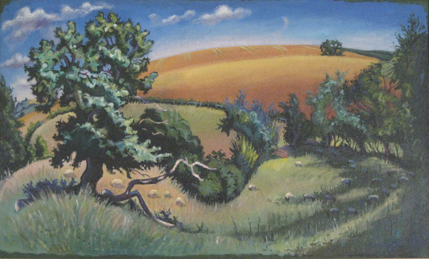 Hugh Dunford Wood Landscape Paintings