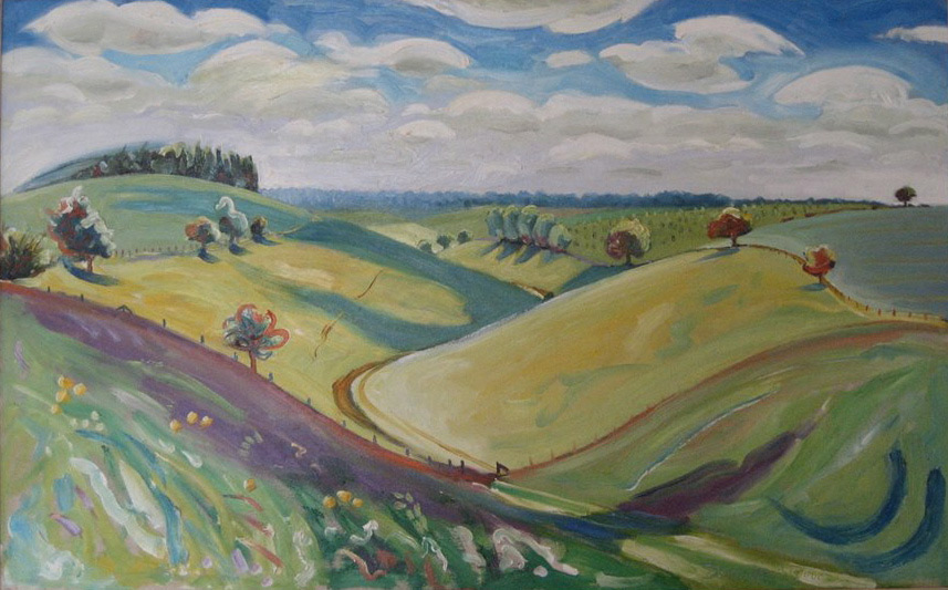 Hugh Dunford Wood Landscape Paintings