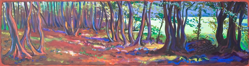 Sussex Copse - Hugh Dunford Wood Landscape Paintings