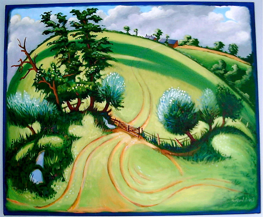 Traitors Ford - Hugh Dunford Wood Landscape Paintings