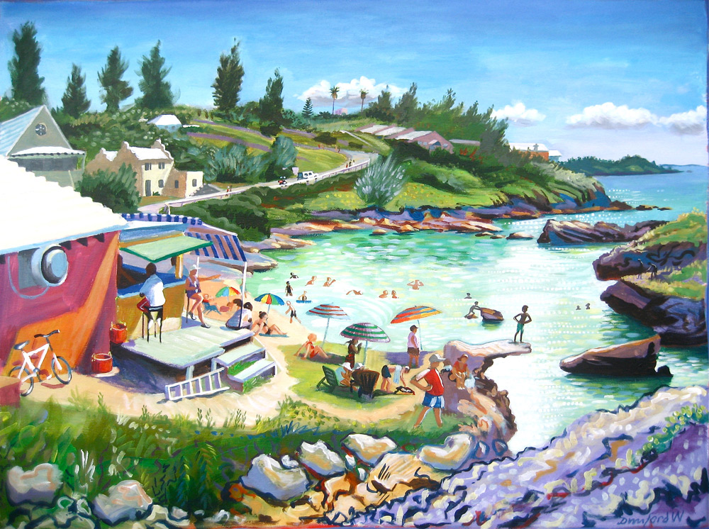 Bermuda Beach - Hugh Dunford Wood Landscape Paintings